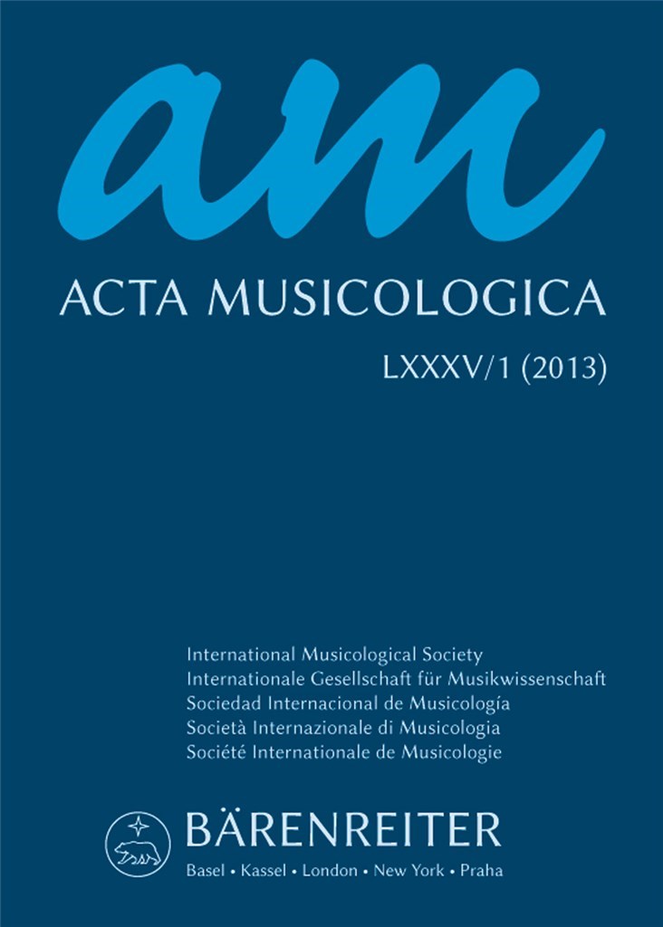 Acta Musicologica, Heft 1/2013